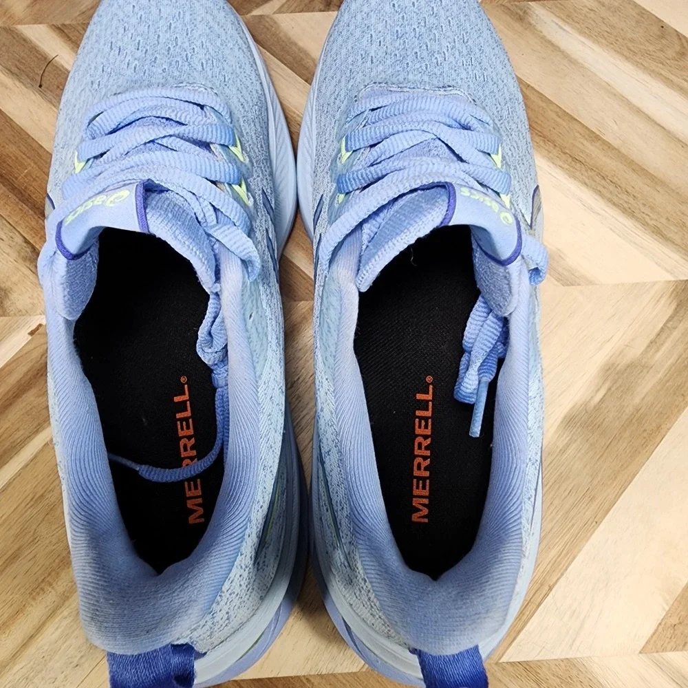 Asics Light Blue and Lime Women’s Athletic Running Shoes
